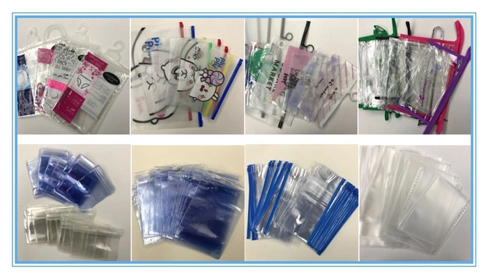 Custom Transparent Plastic Zip Lock Bags Clear PVC Packaging Snap Button Bags