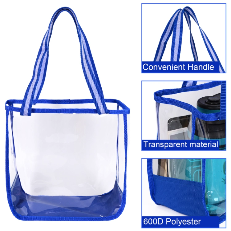 Ladies Big Square Shoulder Bag Fashion Simple Women Transparent PVC Tote Package Large Capacity Beach Shooper Handbag