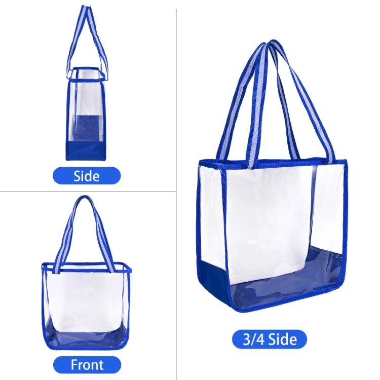 Ladies Big Square Shoulder Bag Fashion Simple Women Transparent PVC Tote Package Large Capacity Beach Shooper Handbag