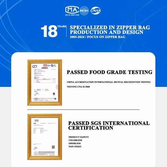 Pochettes de stockage d'emballage en plastique de sac à glissière EVA givré mat personnalisé sacs refermables à fermeture à glissière