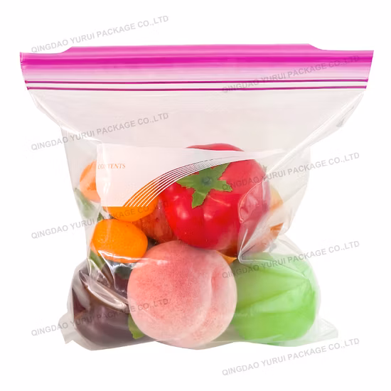 Amazon Top Seller Double Fermeture Éclair Anti-Fuite PEVA Sac Réutilisable Ziplock Alimentaire Stockage Sacs