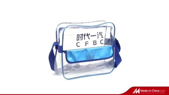 Sac fourre-tout transparent Sac à main en PVC transparent pour le shopping, le travail, l'école, le festival Sac d'emballage cadeau Sac de rangement cosmétique avec poignée